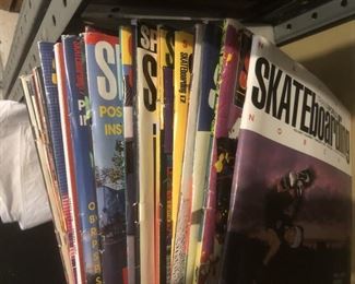 stack of vintage skateboarding magazines from the 80s