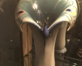 Franz Porcelain - Vase - Peacock Splendor