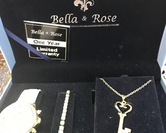 Bella & Rose watch and bracelet set.