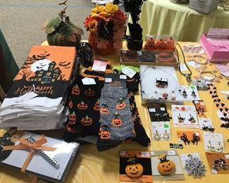 Halloween items and jewelry.