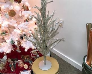 Vintage metal Christmas tree.