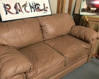 Leather Mancave Couch