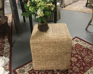 Wicker Ottoman/Table