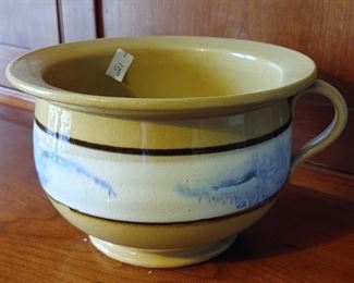 Yellow Ware Chamber Pot