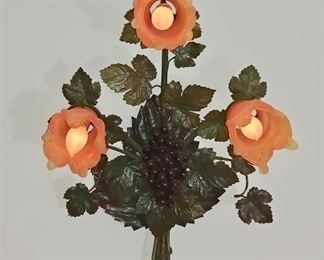 French Art Glass Floral Sconce