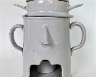 Figural Pottery Warming Pot