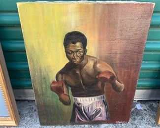 Oil on Canvas, A Boxer, Signed Jodidio