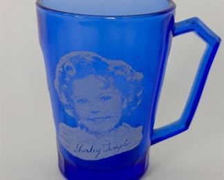 Shirley Temple Cobalt Glass Mug