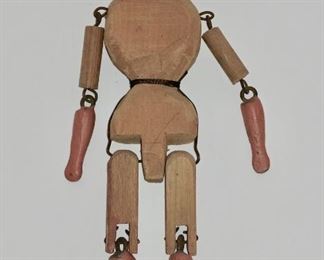 19th C. Wooden Jointed Doll / Figure