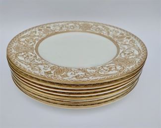 Royal Worcester Gilt Embassy Dinner Plates (8)