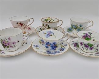 Lot of English Cups & Saucers (6)