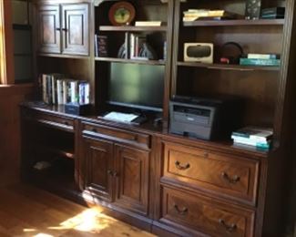 Wall storage computer/office wall unit (3) pieces