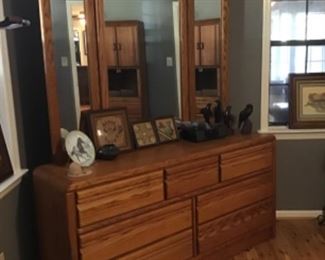 Blackhawk oak dresser & mirror