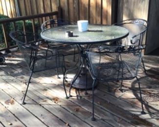 patio chairs (4) & table