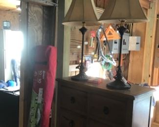 pair candlestick lamps