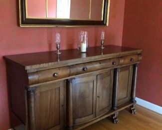 Empire Sideboard and Classical Empire mirror, circa 1840