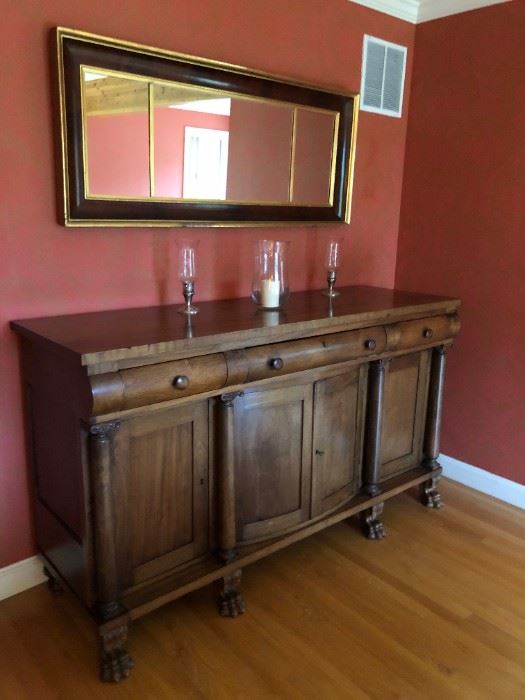 Empire Sideboard and Classical Empire mirror, circa 1840