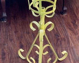 2pc Vintage MCM Wrought Iron Plant Stands PAIR	28in H x 15x15in	HxWxD
