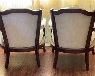 2pc Vintage Upholstered Accent Chairs PAIR	37x27x34in	HxWxD
