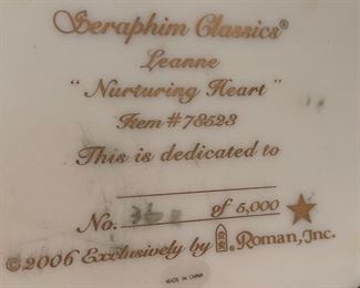 Seraphim Classics Leanne Nurturing Heart Angel Sculpture	8x7x4.5in	HxWxD
