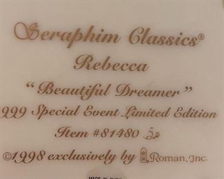 Seraphim Classics Rebecca Beautiful Dreamer Angel Sculpture	9.5x6x6in	HxWxD
