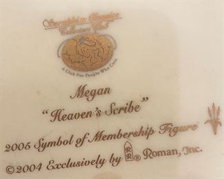 Seraphim Megan Heavens Scribe Angel Sculpture	6x7x4.5in	HxWxD
