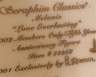 Seraphim Melanie Love Everlasting Angel Sculpture	6x6x5.5in	HxWxD
