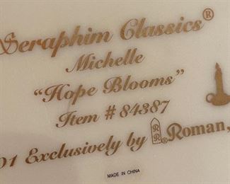 Seraphim Michelle Hope Blooms Angel Sculpture	7x5x5in	HxWxD
