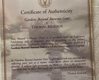 Thomas Kinkade Gardens Beyond Autumn Gate Framed/Matted Print	12.5x16in	
