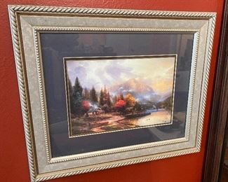 Thomas Kinkade The End of A perfect Day III Framed Matted Print	14.5x17.5in	
