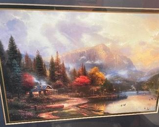 Thomas Kinkade The End of A perfect Day III Framed Matted Print	14.5x17.5in	
