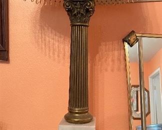 Corinthian Column Lamp Single	31in H x 14in Diameter	
