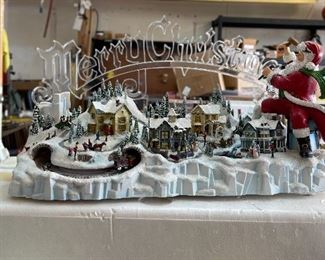 Thomas Kinkade Santa's Inspiration Christmas Village	9.5x17x6in	HxWxD
