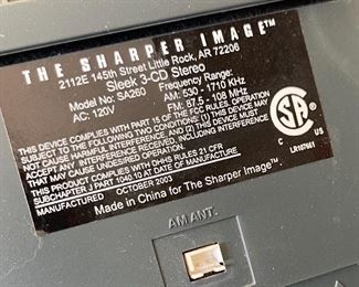 Sharper Image SA260 CD Player		
