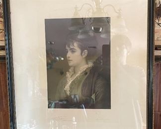 Moretta A Venetian Girl Etching After Fred Leighton uncoloured mezzotint by Samuel Cousins	28x22in	
