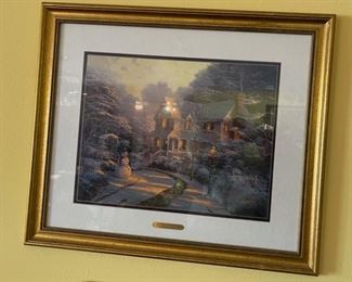 *Signed* Thomas Kinkade The Night Before Christmas Framed Print Signed/Numbered	23x27in	
