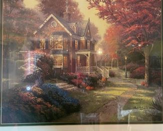 *Signed* Thomas Kinkade Victorian Autumn Framed Print Signed/Numbered	23x27in	
