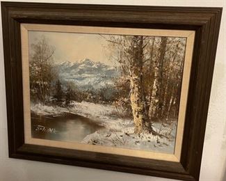 Original Art Snowy Mountain	17x21in	
