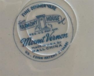 60+ piece Harmony House Mount Vernon China Set		