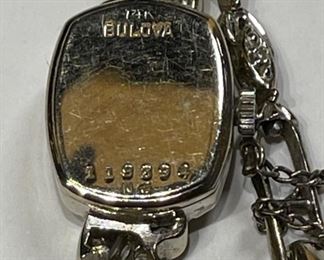 Bulova 14k White Gold & Diamond Watch	14k	
