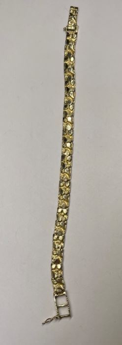 14k Gold Nugget Bracelet 6.5in Ladies	14k	
