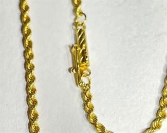 24in 18k Gold 2mm Rope Necklace	18k	
