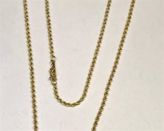 24in 18k Gold 2mm Rope Necklace	18k	
