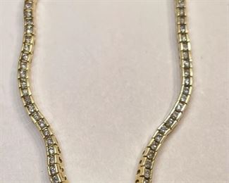 14k Gold & Diamond Tennis Bracelet SZ 7.5	14k	

