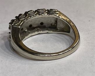 14k White Gold & Diamond  Fritz Rossier Vintage Art Deco Ring SZ 5.5	14k	
