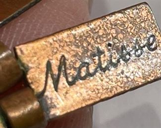 MCM Matisse Copper & Enamel Peter Pan set Necklace/Bracelet/ Earrings		
