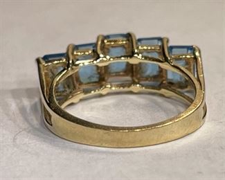 10k Gold Blue Topaz Ring SZ 7 CJC	10k	
