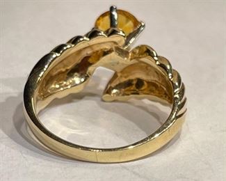 14k Gold Citrine Ring SZ 7.25	14k	
