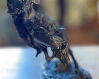 AS-IS The Rattlesnake Frederic Remington Resin Statue 7x7x4in HxWxD