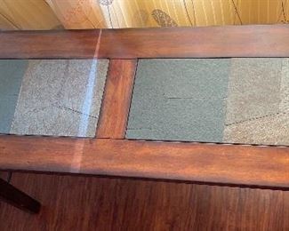 Wood Slate Insert Sofa Table	29x50x17in	HxWxD
